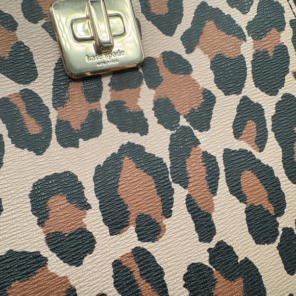 Kate Spade Leopard Print Handbag with Black Accents